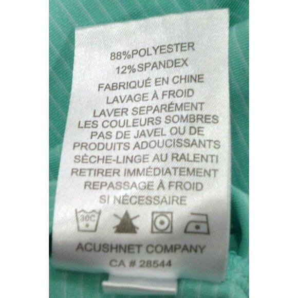 FootJoy Mens Mint Green Polo Shirt L 88% Polyester 12% Spandex Acushnet Company - Picture 6 of 7